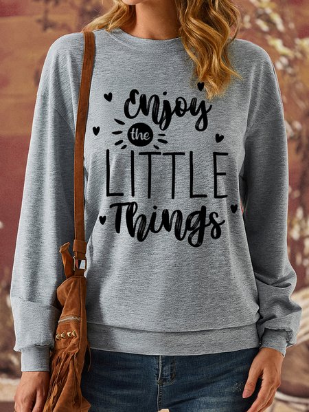 

Lilicloth X Y Enjoy The Little Things Women's Sweatshirt, Gray, Hoodies&Sweatshirts