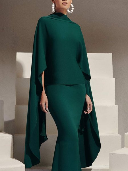 

Elegant Plain Regular Fit Blouse, Green, Blouses and Shirts