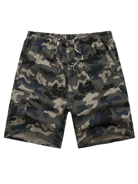 

Fashion camouflage sports Casual Pants five-point Pants, Army green, Shorts
