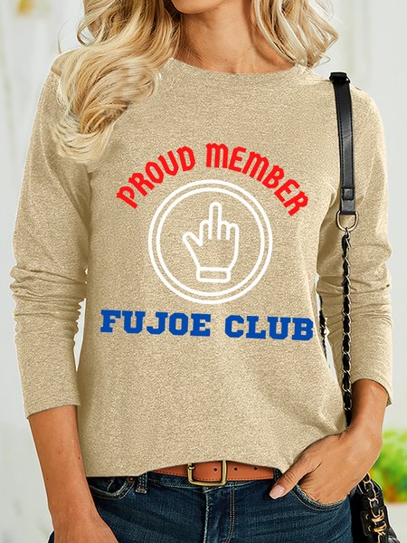 

Lilicloth X Kat8lyst Proud Member Fujoe Club Women's Long Sleeve T-Shirt, Khaki, Long sleeves