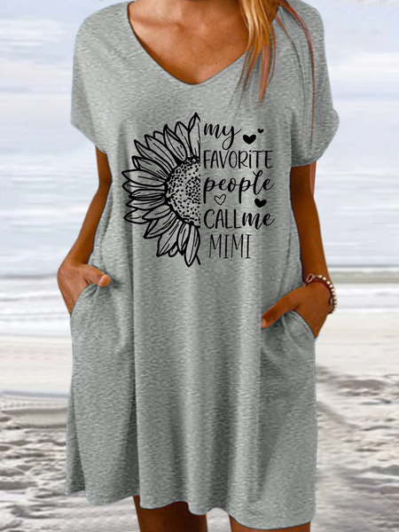 

Women's Funny Grandma Loose Casual Dress, Gray, Dresses