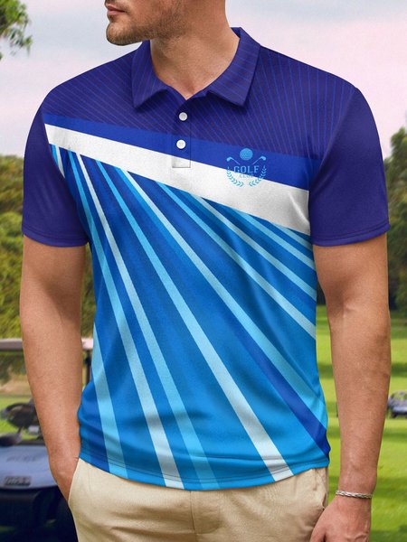 

Abstract Geometric Button Short Sleeve Golf Polo Shirt, Royal blue, Polo Shirts