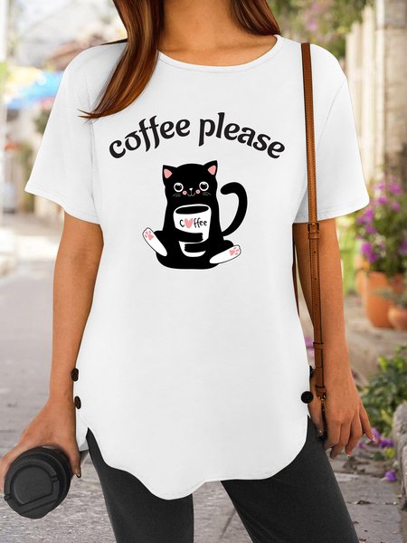 

Lilicloth X Rajib Sheikh Coffee Please Women's T-Shirt, White, T-shirts