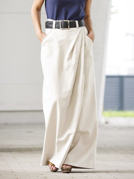 

Loose Plain Simple Fashion Mid Waist Pants, As picture, Pants