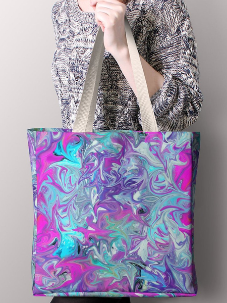 

Lilicloth X Paula Abstract Graphic Shopping Tote, As picture, Bags