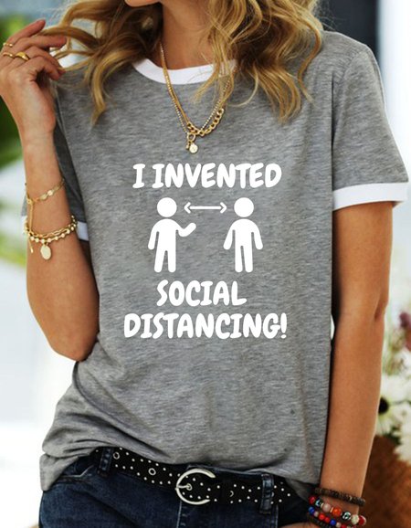 

Lilicloth X Kat8lyst Social Distancing Women's T-Shirt, Gray, T-shirts