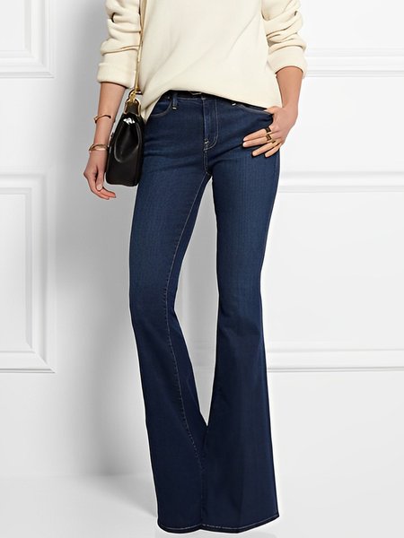 

Regular Fit Plain Denim Urban Jeans, Blue, DENIM