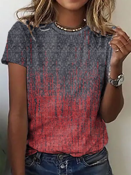

Casual Printing T-Shirt, Multicolor, T-shirts
