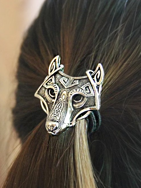 

Ethnic Wind Wolf Pattern Hair Accessories Hair Ties Vintage Jewelry, Silver, Accessories >> Jewelry >>Body Jewelry