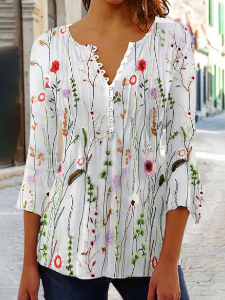 

Casual Regular Fit Buckle Tunic Top, White, Blouses