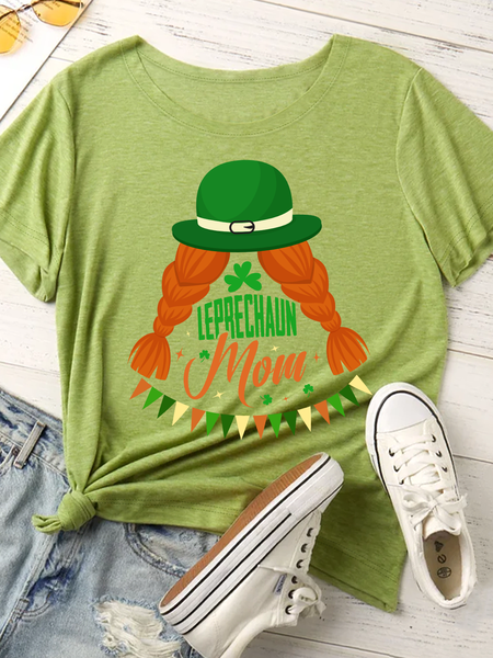 St. Patrick's Day Leprechaun Mom Women's T-Shirt, Green, T-Shirts