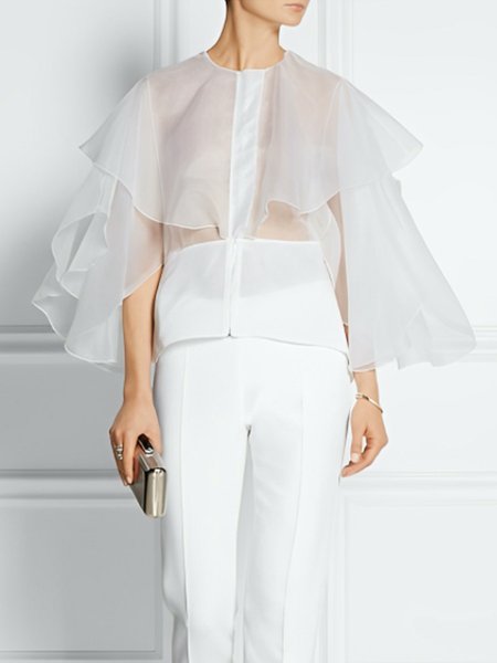 

Regular Fit Plain Urban Blouse, White, Blouses and Shirts
