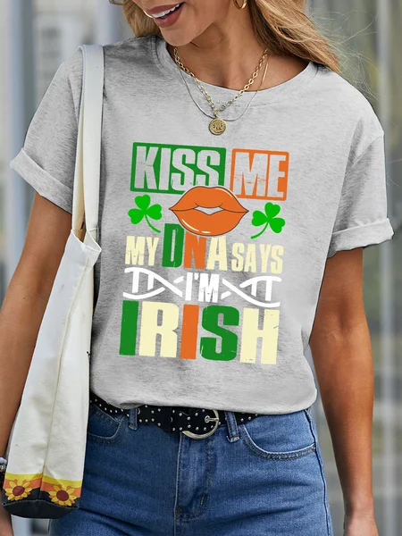 

Lilicloth X Jessanjony Kiss Me My Dna Says I'm Iris Women's T-Shirt, Gray, T-shirts