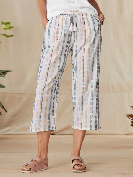 

Loose Casual Geometric Pants, Multicolor, Pants