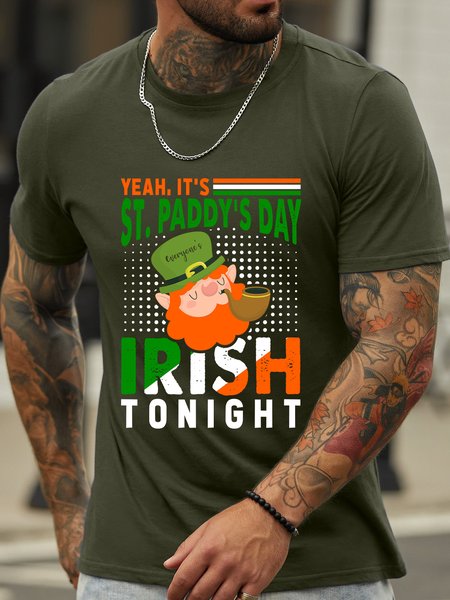 

Lilicloth X Jessanjony Yeah It's St. Paddy's Day Everyone's Irish Tonight Men's T-Shirt, Army green, T-shirts
