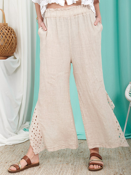 

Loose Casual Fashion Pants, Apricot, Pants