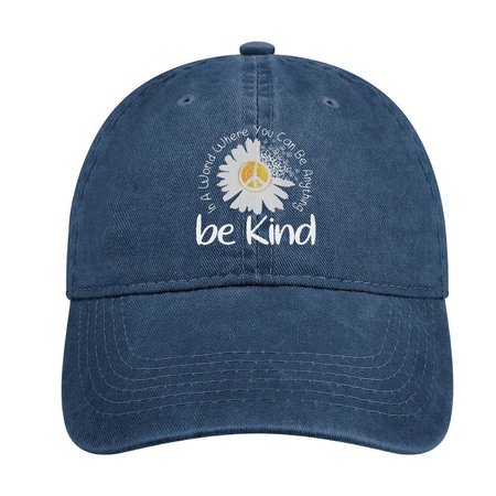 

Daisy Be Kind Adjustable Denim Hat, Blue, Women's Hats