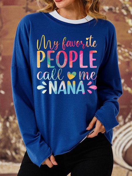 

Lilicloth X Abu My Favorite People Call Me Nana Women's Sweatshirt, Deep blue, Hoodies&Sweatshirts