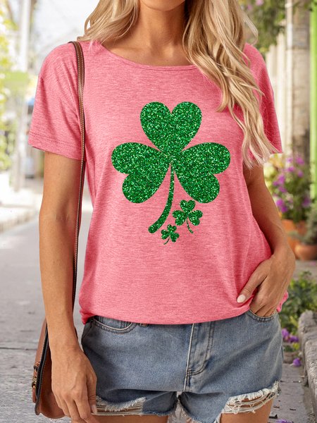

Lilicloth X Manikvskhan Glitter Shamrock Women's T-Shirt, Red, T-shirts