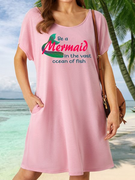 

Lilicloth X Paula Mermaid Women's V Neck Dress, Pink, Dresses