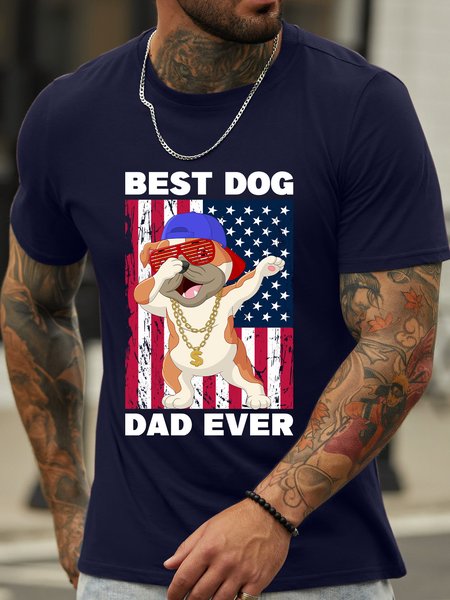 

Lilicloth X Jessanjony Best Dog Dad Ever Men's T-Shirt, Deep blue, T-shirts