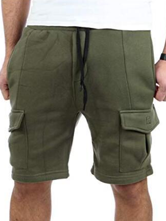 

Multi-Pocket Cargo Straight Waist Casual Shorts, Army green, Shorts