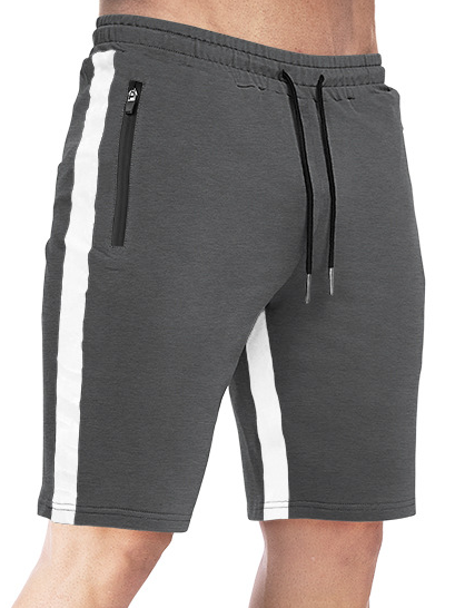 

Straight Waist Casual Shorts, Deep gray, Shorts