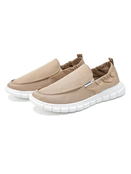 

Unisex Canvas Flat Shoes, Beige, Sneakers