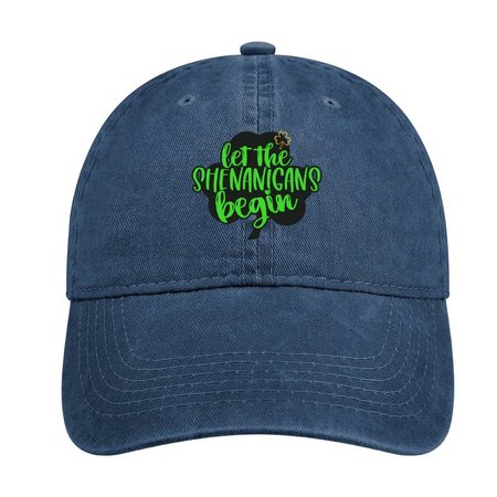 

Lilicloth X Paula St Patricks Day Let The Shenanigans Begin Adjustable Denim Hat, Blue, Men's Accessories