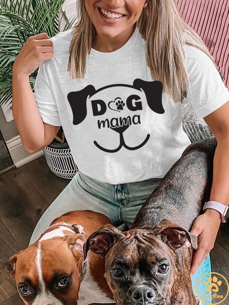 

Lilicloth X Funnpaw X Jessanjony Dog Mama Women's T-Shirt, White, T-shirts