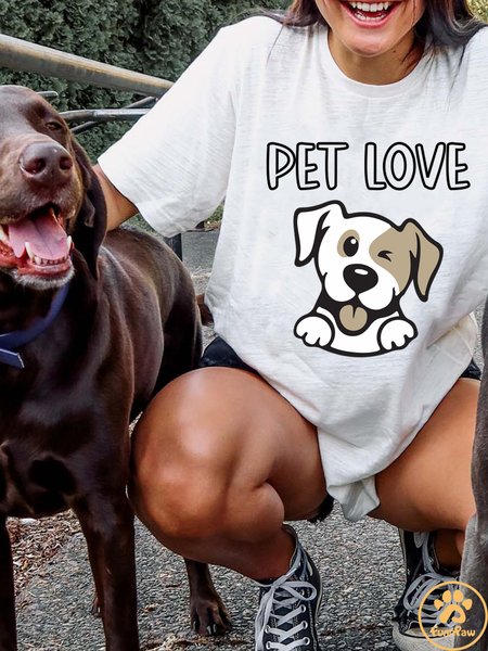 

Lilicloth X Funnpaw X Rajib Sheikh Pet Love Women's T-Shirt, White, T-shirts