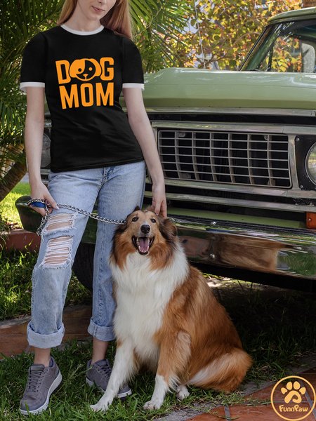 

Lilicloth X Funnpaw X Rajib Sheikh Dog Mom Women's T-Shirt, Black, T-shirts