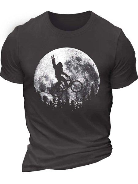 

Men’s Big Foot Cycling Cotton Casual T-Shirt, Deep gray, T-shirts