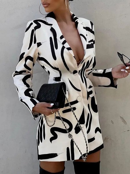 

Regular Fit Elegant No Elasticity Dress, As picture, Mini Dresses