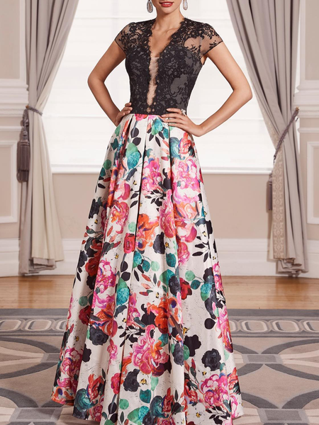 

Regular Fit Elegant Wedding Guest Dress, As picture, Maxi Dresses