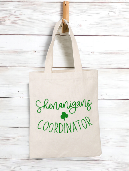 

Women's Shenanigans Coordinator St. Patrick's Day Shopping Tote, White, Bags