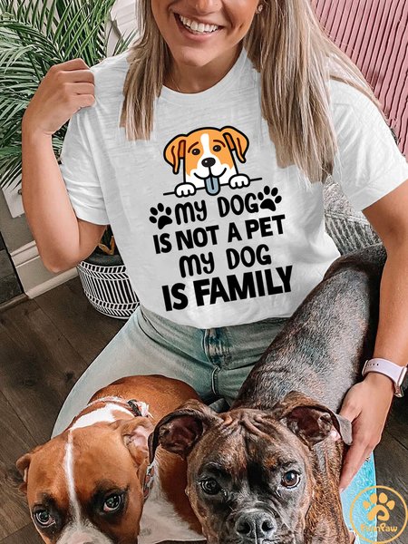 

Lilicloth X Funnpaw X Manikvskhan My Dog Is Not A Pet My Dog Is Family Women's T-Shirt, White, T-shirts