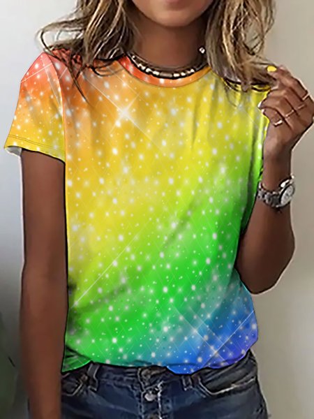 

Lilicloth X Paula Rainbow Sparkle Women's T-Shirt, Multicolor, T-shirts