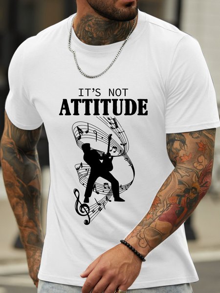 

Lilicloth X Jessanjony Music It's Not Attitude Men's T-Shirt, White, T-shirts