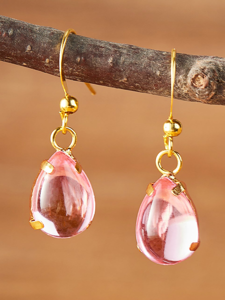 

Casual Opal Moonstone Drop Earrings Everyday Versatile Jewelry, Golden, Earrings