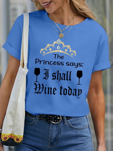 

Lilicloth X Paula Wine Glass Princess Women's T-Shirt, Blue, T-shirts