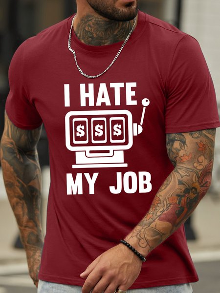 

Lilicloth X Jessanjony I Hate My Job Men's T-Shirt, Red, T-shirts