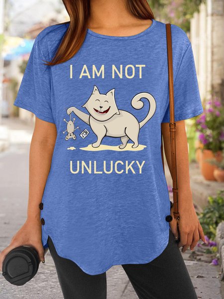 

Lilicloth X Jessanjony I Am Not Unlucky Women's T-Shirt, Blue, T-shirts