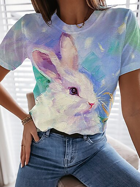 

Casual Easter Regular Fit T-Shirt, Multicolor, T-Shirts