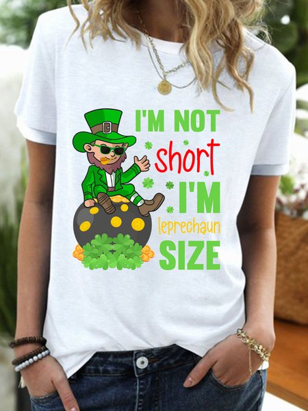 

Lilicloth X Jessanjony I'm Not Short I'm Leprechaun Size Women's T-Shirt, White, T-shirts
