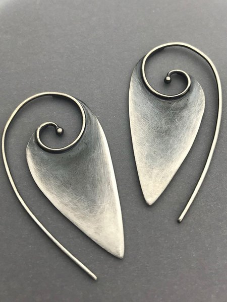 

Retro Simple Silver Earrings Female Casual Daily Jewelry, Earrings