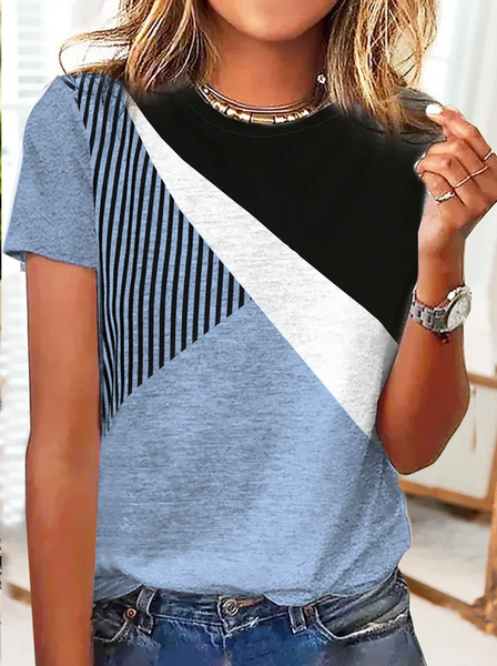 Jersey Casual Striped T Shirt