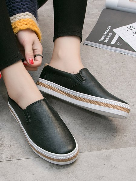 

Comfortable and Breathable Flat Casual Shoes, Black, Flats
