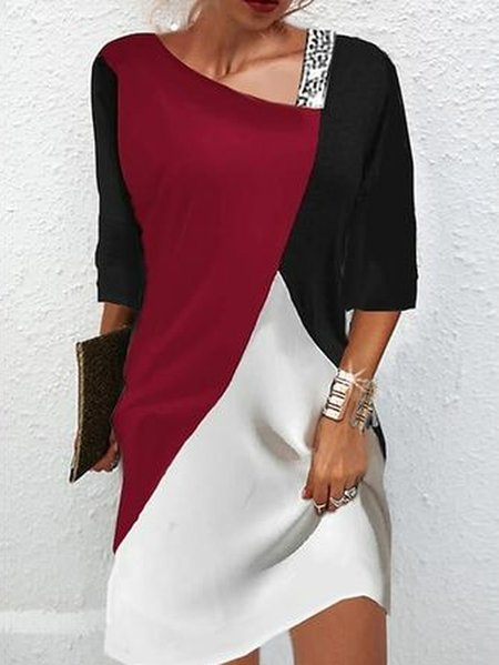 

Loose Others Color Block Urban Dress, Multicolor, Dresses