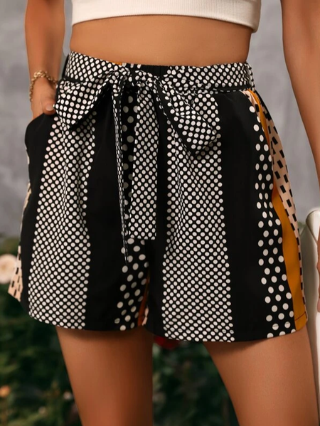 

Loose Vacation Geometric Shorts, Multicolor, Shorts